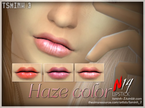  The Sims Resource: Haze Color Lipstick by tsminh 3