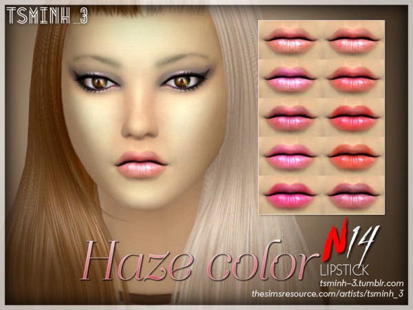  The Sims Resource: Haze Color Lipstick by tsminh 3
