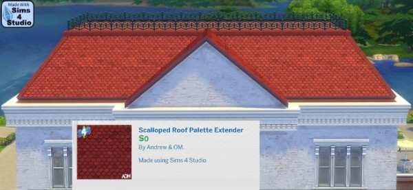  Sims 4 Studio: Scalloped Roof by loverat