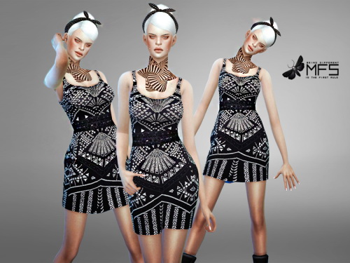  MissFortune Sims: Cece Dress