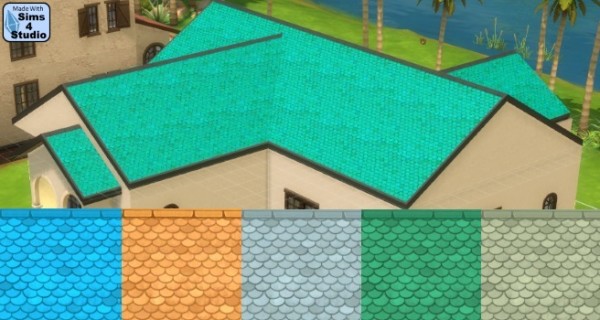  Sims 4 Studio: Scalloped Roof by loverat