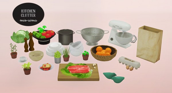  Mio Sims: Kitchen clutter conversions