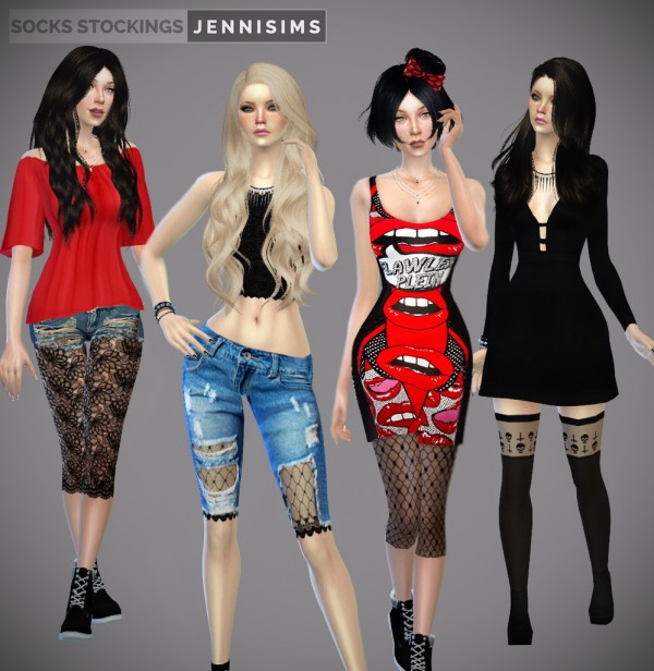  Jenni Sims: Socks Stockings Wonder Girls (12 designs)