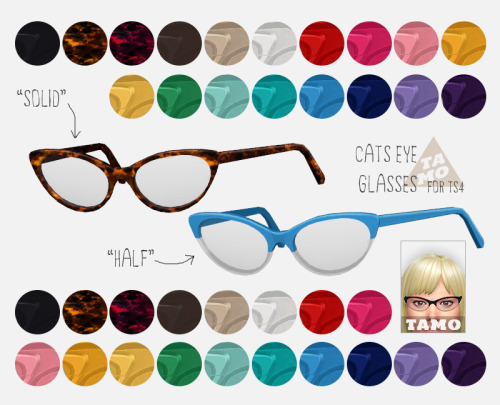  Tamo: Cat’s eye glasses converted from TS3 to TS4