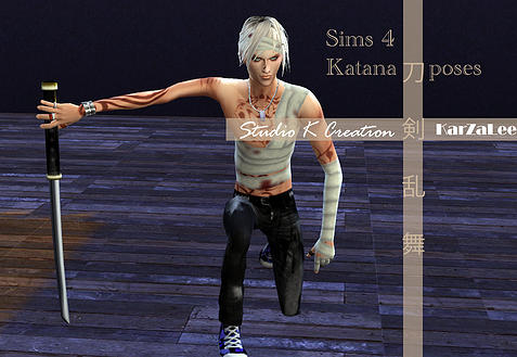  Studio K Creation: Katana sword poses set
