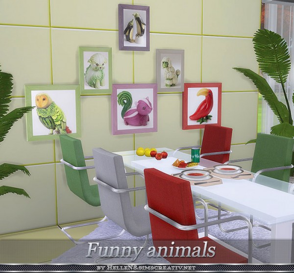  Sims Creativ: Painting Funny Animals by HelleN