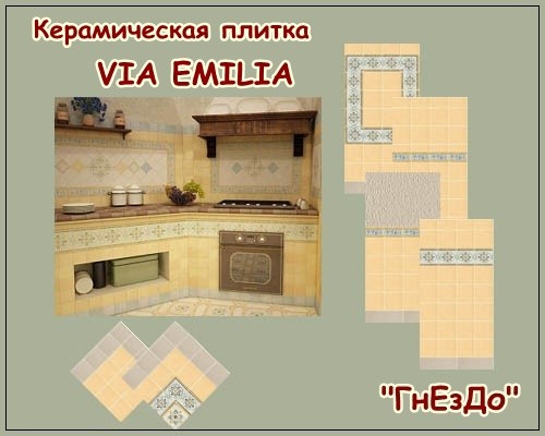  Sims 3 by Mulena: Ceramic tile VIA EMILIA