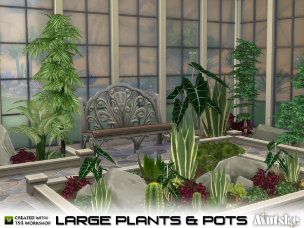  The Sims Resource: Large Plant and Pots by Mutske