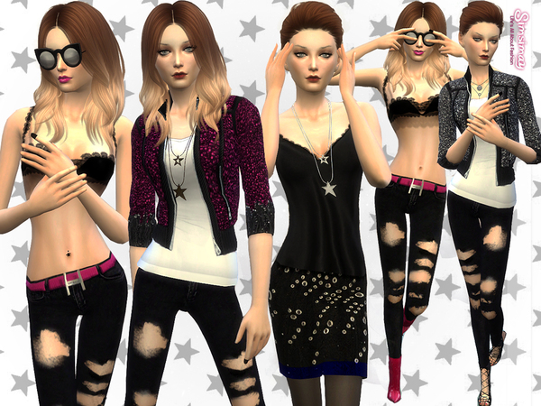  The Sims Resource: Celebrity Street Style 4 Pack