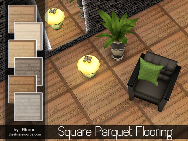  The Sims Resource: Square Parquet Flooring by Rirann