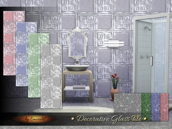  The Sims Resource: Decorative Glass Tile by Emerald