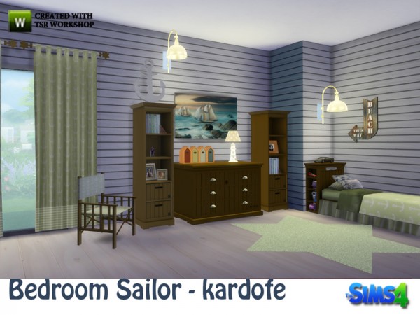  The Sims Resource: Bedroom Sailor by Kardofe