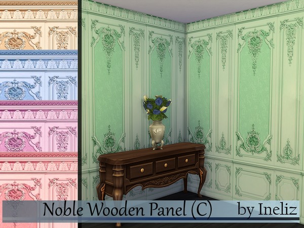 The Sims Resource: Noble Wooden Panel C by Ineliz