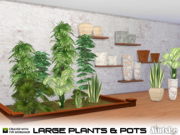  The Sims Resource: Large Plant and Pots by Mutske