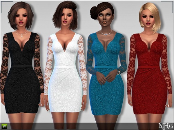  Sims Addictions: Kaliko Ruched Dress by Margies Sims