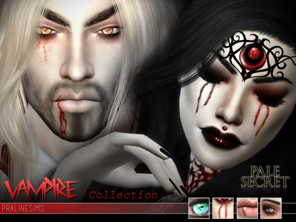  The Sims Resource: Pale Secret   Vampire Collection by Pralinesims