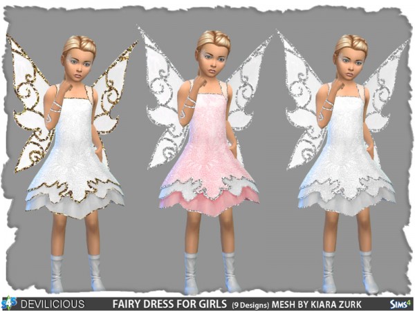  The Sims Resource: Fairy Dress for Girls by Devilicious
