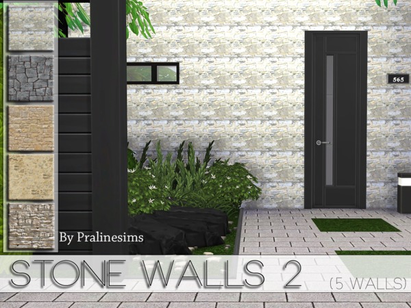  The Sims Resource: Stone Walls 2 by Pralinesims