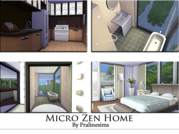  The Sims Resource: Micro Zen Home by Pralinesims