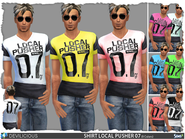  The Sims Resource: Local Pusher 07 Shirt by Devilicious