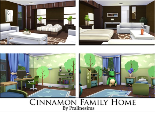  The Sims Resource: Cinnamon Family Home by Pralinesims