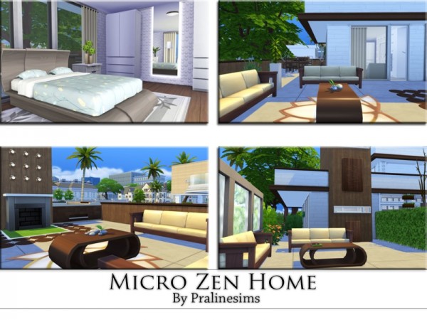  The Sims Resource: Micro Zen Home by Pralinesims