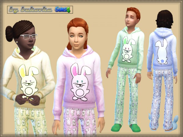  The Sims Resource: Rabbit Sleepwear by bukovka