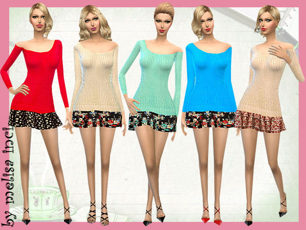  The Sims Resource: Knitted Outfit by melisa inci