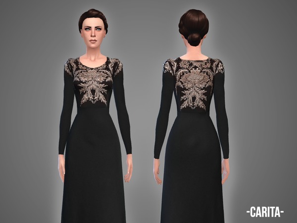  The Sims Resource: Carita   gown by April
