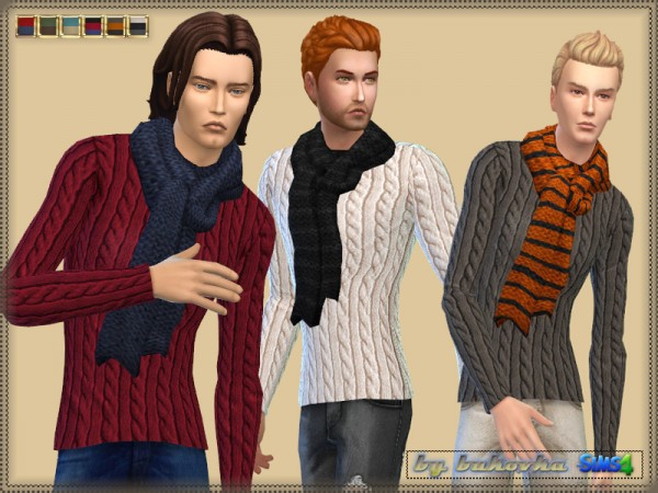 The Sims Resource: Sweater with Scarf by Bukovka • Sims 4 Downloads