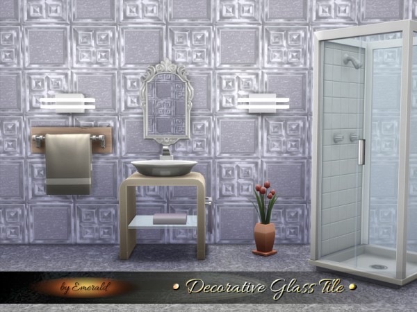  The Sims Resource: Decorative Glass Tile by Emerald