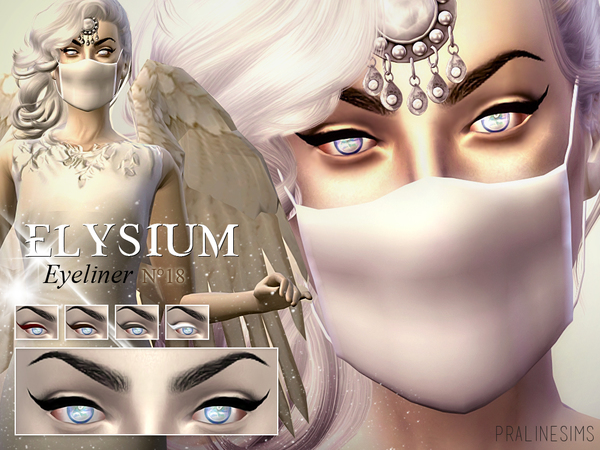  The Sims Resource: Elysium Eyeliner N18 by PralineSims