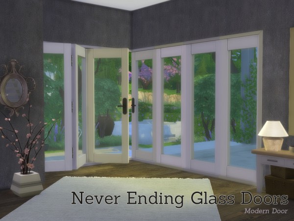  The Sims Resource: Never Ending Glass Door Buildset by Angela