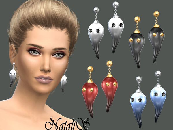  The Sims Resource: Ghosts earrings FT FA by NataliS