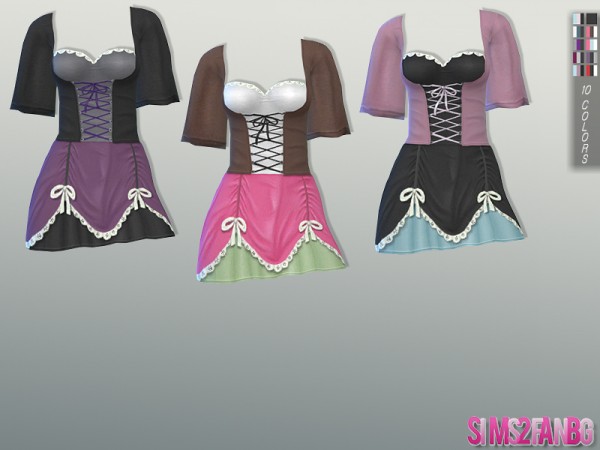  The Sims Resource: 97   Halloween Corset Costume by Sims2fanbg