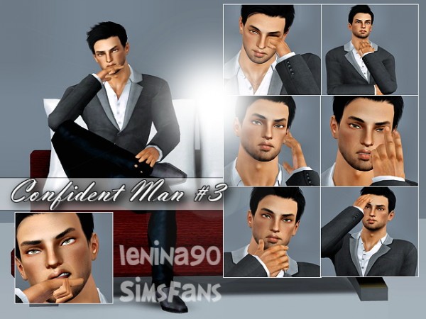  Sims Fans: Confident Man 3 by lenina 90