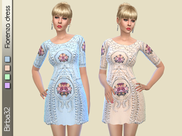  The Sims Resource: Fiorenza dress by Birba32
