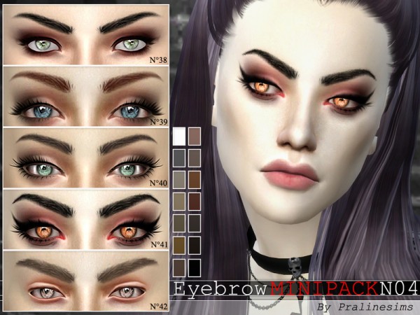  The Sims Resource: Eyebrow Minipack   5 Eyebrows N04