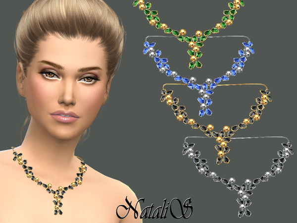  The Sims Resource: Crystals and beads necklace by NataliS