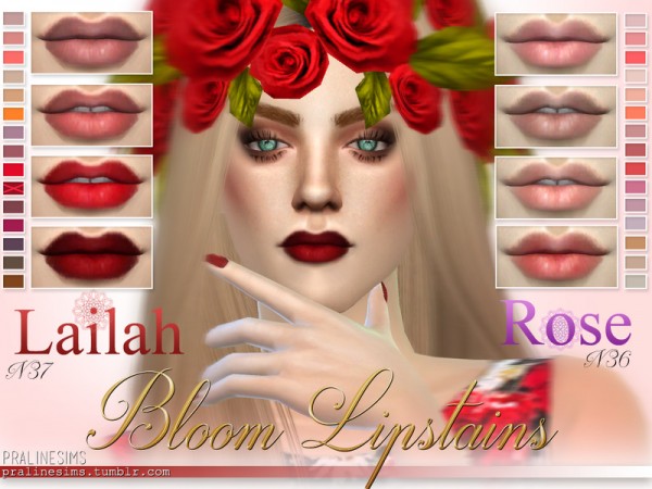  The Sims Resource: Bloom Lipstains   2 Matte Lipsticks