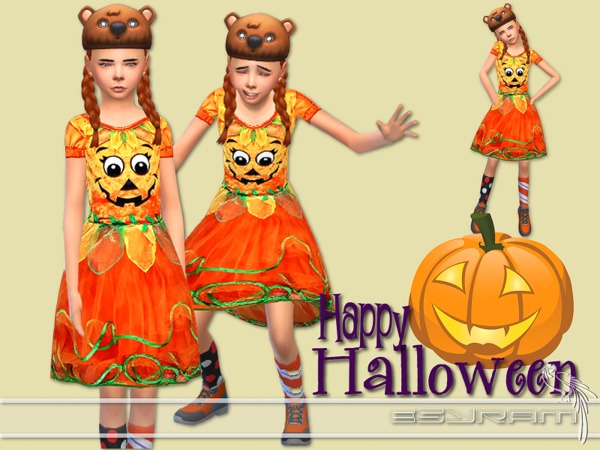  The Sims Resource: Pumpkin Costume by EsyraM