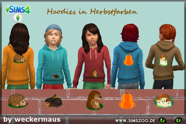  Blackys Sims 4 Zoo: Top Sweatshirt Basic Autumn by weckermaus