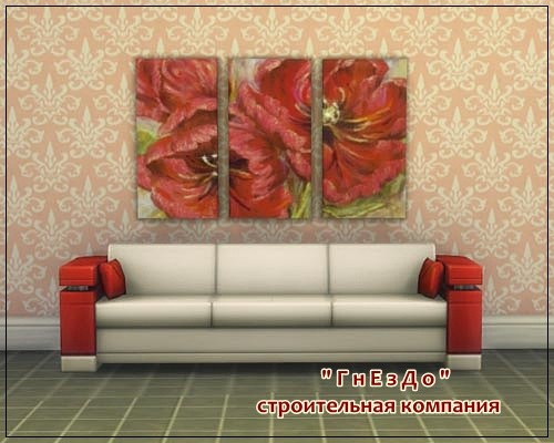  Sims 3 by Mulena: Interior painting Tulips