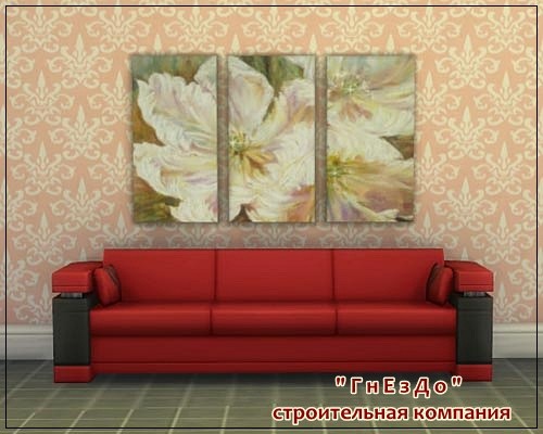  Sims 3 by Mulena: Interior painting Tulips