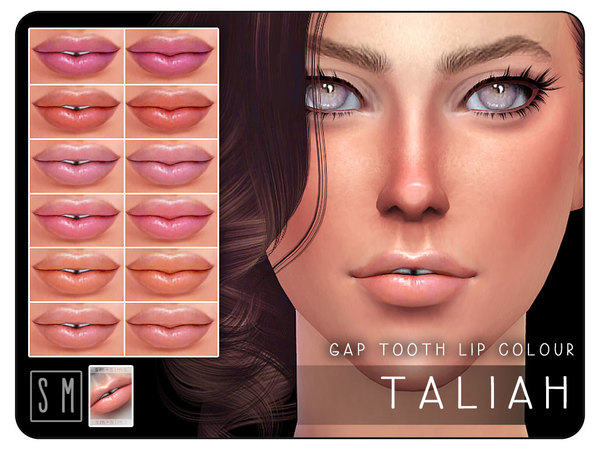  The Sims Resource: Taliah   Gap Tooth Lip Colour by Screaming Mustard