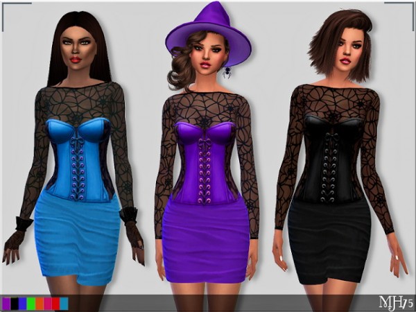  Sims Addictions: Spooks Dress by Margies Sims
