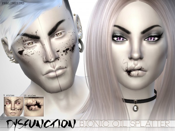  The Sims Resource: DYSFUNCTION Bionic Oil Splatter by Pralinesims