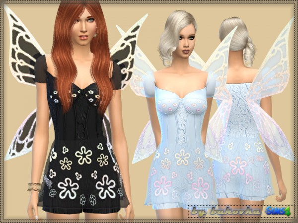  The Sims Resource: Dress Fairy Flowers by Bukovka