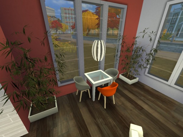  Mod The Sims: Orange Bachelor Pad by lalucci
