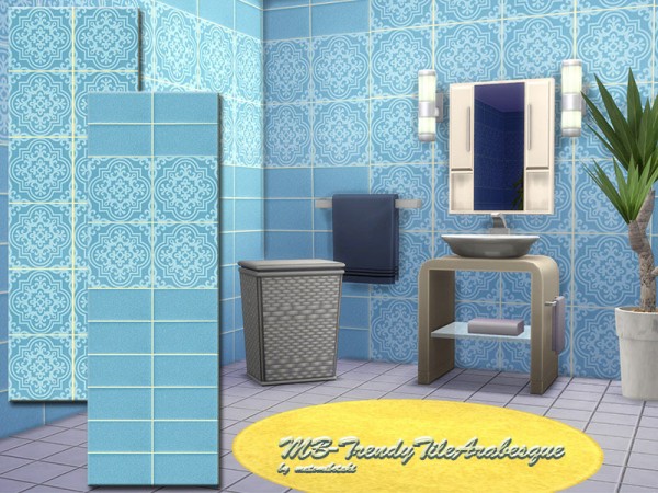  The Sims Resource: MB Trendy Tile Arabesque by matomibotaki